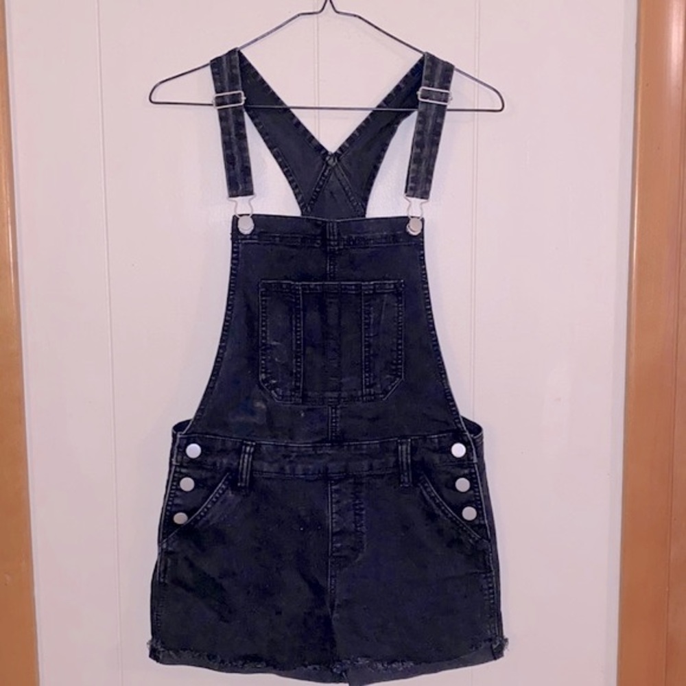 Black Overall Shorts
